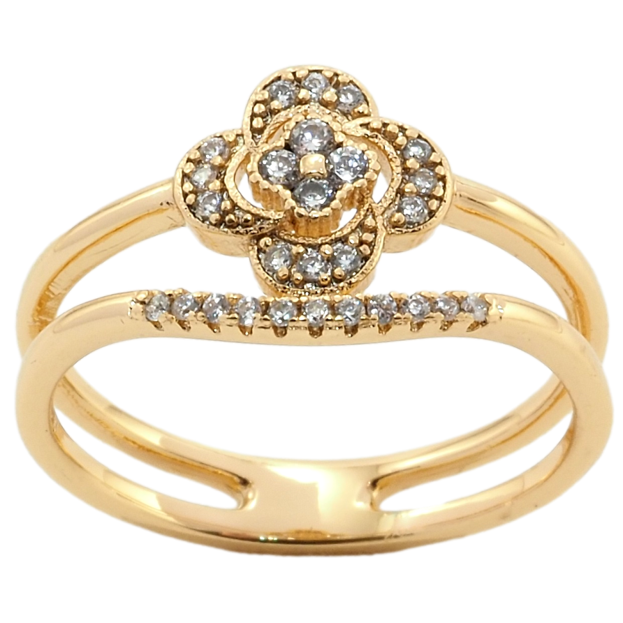 Каблучка Xuping Позолота 18K Квітка фото №1