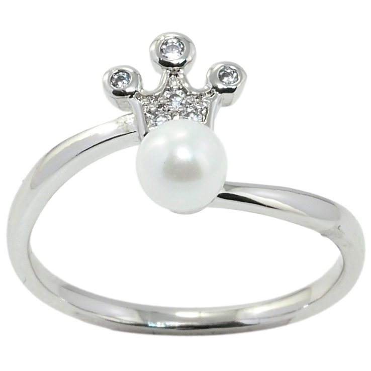 Каблучка Xuping Родій Корона з перлиною фото №12 Каблучка Xuping Родій Корона з перлиною фото №12