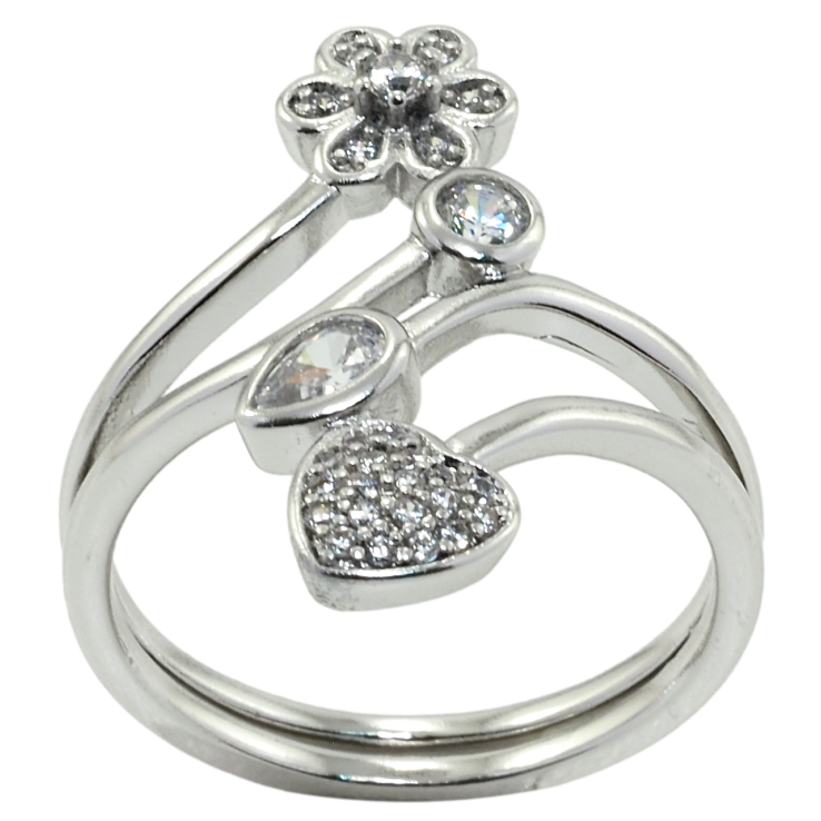 Каблучка Xuping Родій Квітка з серцем фото №10