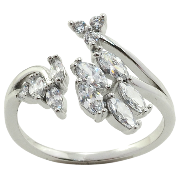 Каблучка Xuping Родій Орнамент із фіанітів фото №3