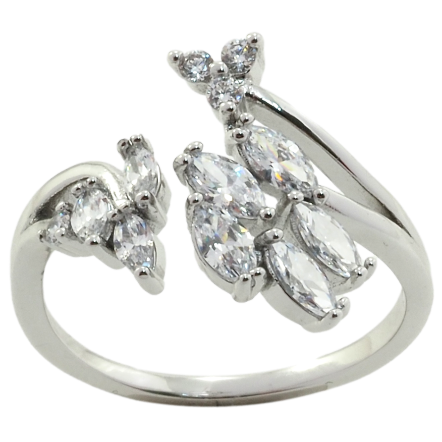 Каблучка Xuping Родій Орнамент із фіанітів фото №1