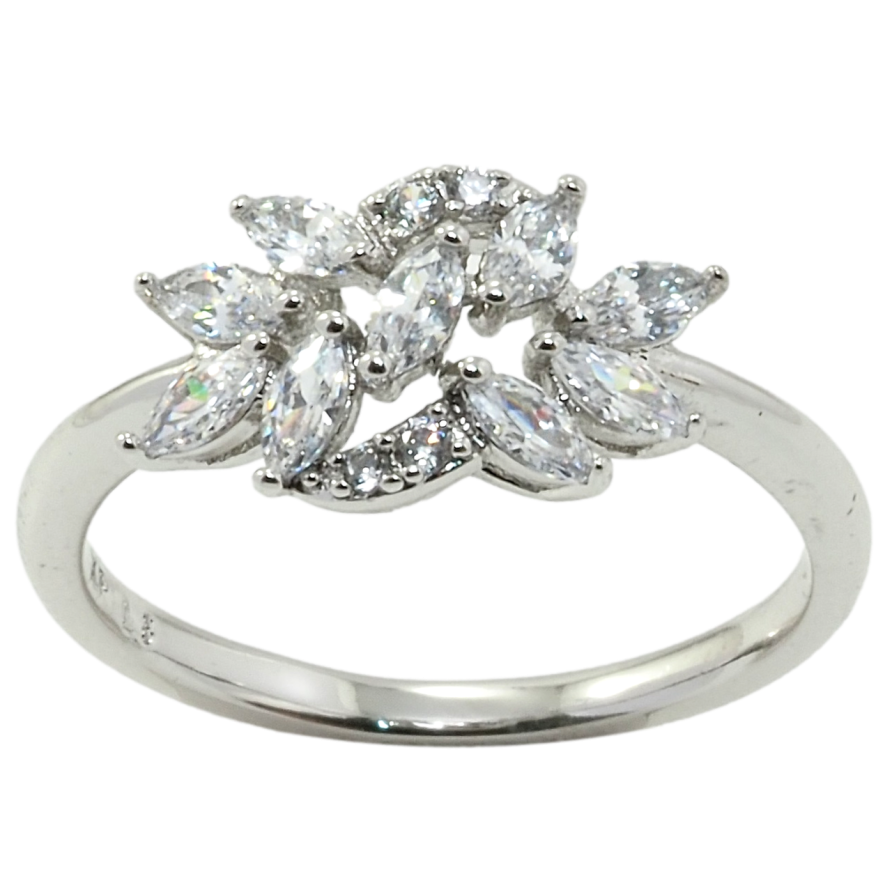 Каблучка Xuping Родій Розсип кристалів фото №1