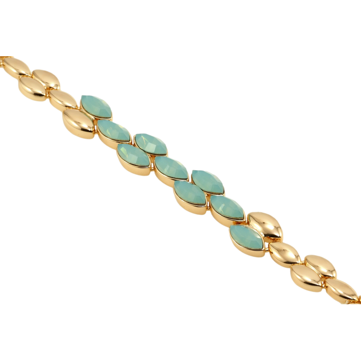 Браслет Xuping цвет 18K с кр-ми Swarovski Кристаллы Turquoise доп. замок на два размера 18.5,20см х фото №18