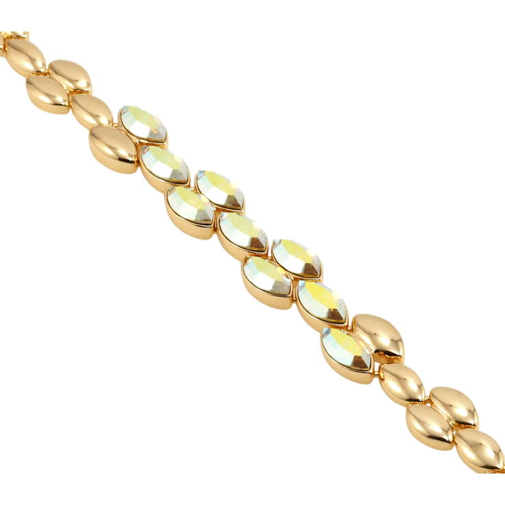 Браслет Xuping цвет 18K с кр-ми Swarovski Кристаллы АВ доп. замок на два размера 18,20см х 5-11мм фото №3