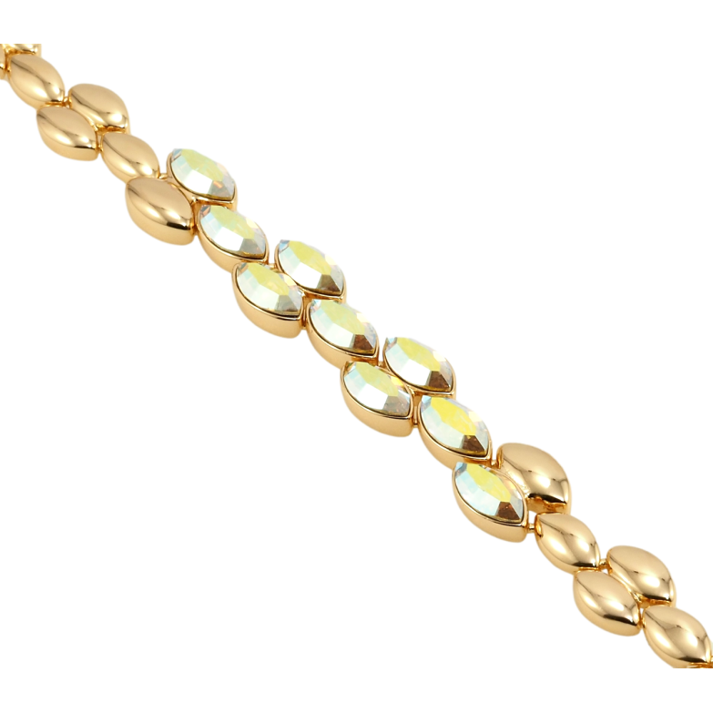 Браслет Xuping цвет 18K с кр-ми Swarovski Кристаллы АВ доп. замок на два размера 18,20см х 5-11мм фото №1