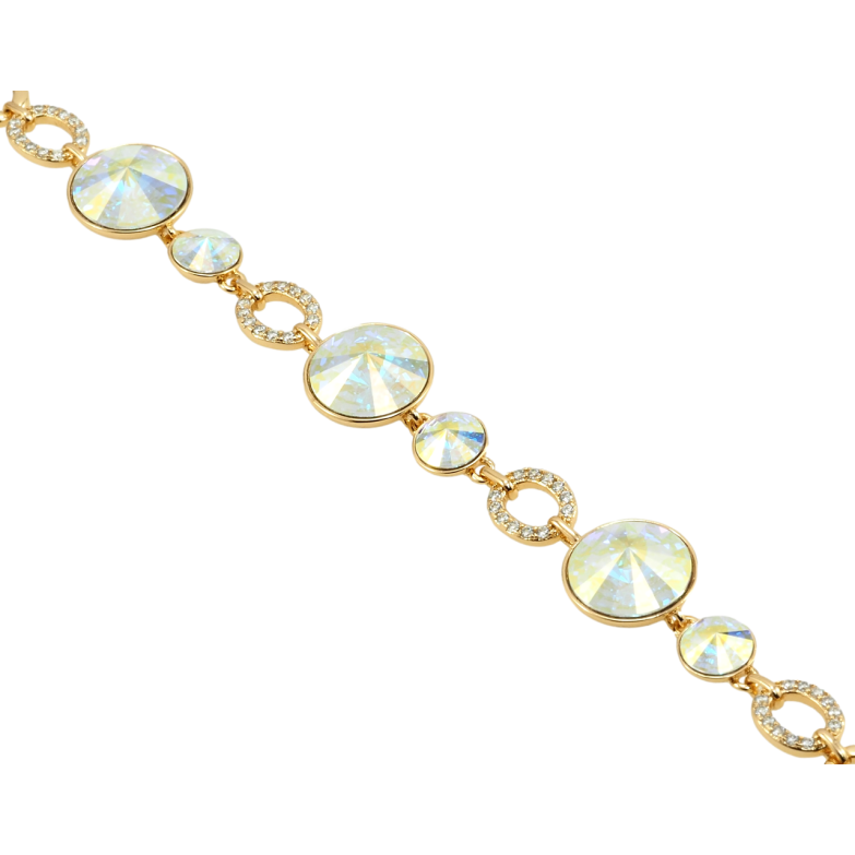 Браслет Xuping колір 18K з кр-ми Swarovski Кристали АВ довжина 16см х 7-8мм фото №1