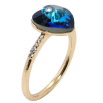 Каблучка Xuping колір 18K з кр-ми Swarovski Кристальне серце Capri Blue фото №2