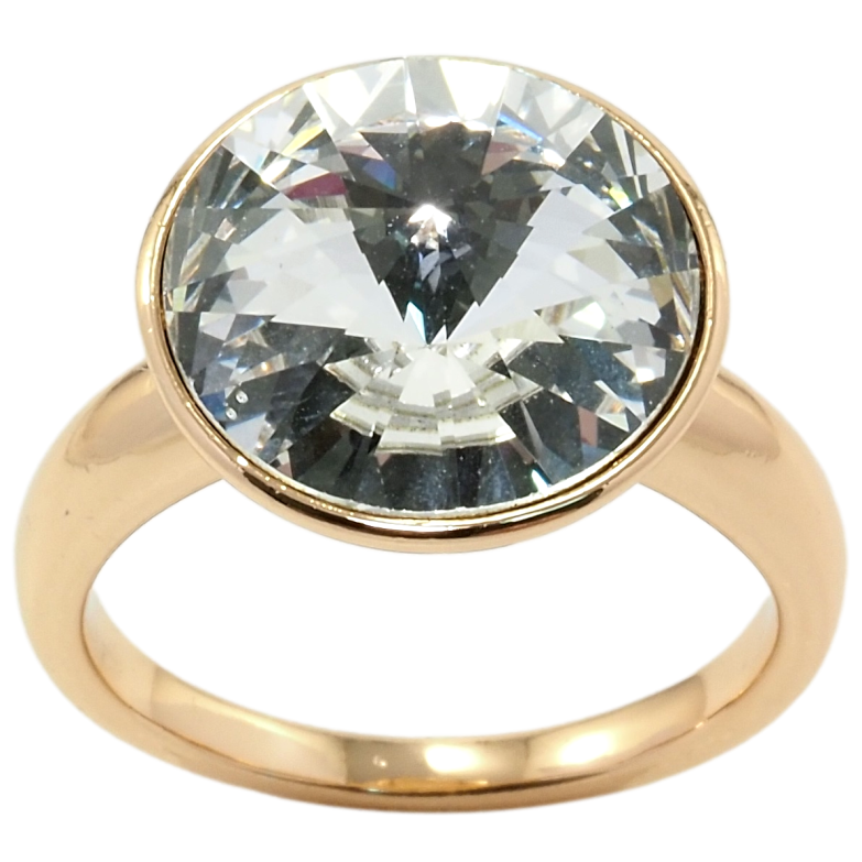 Каблучка Xuping колір 18K з кр-ми Swarovski Кристал Clear, ø 15мм фото №6 Каблучка Xuping колір 18K з кр-ми Swarovski Кристал Clear, ø 15мм фото №6