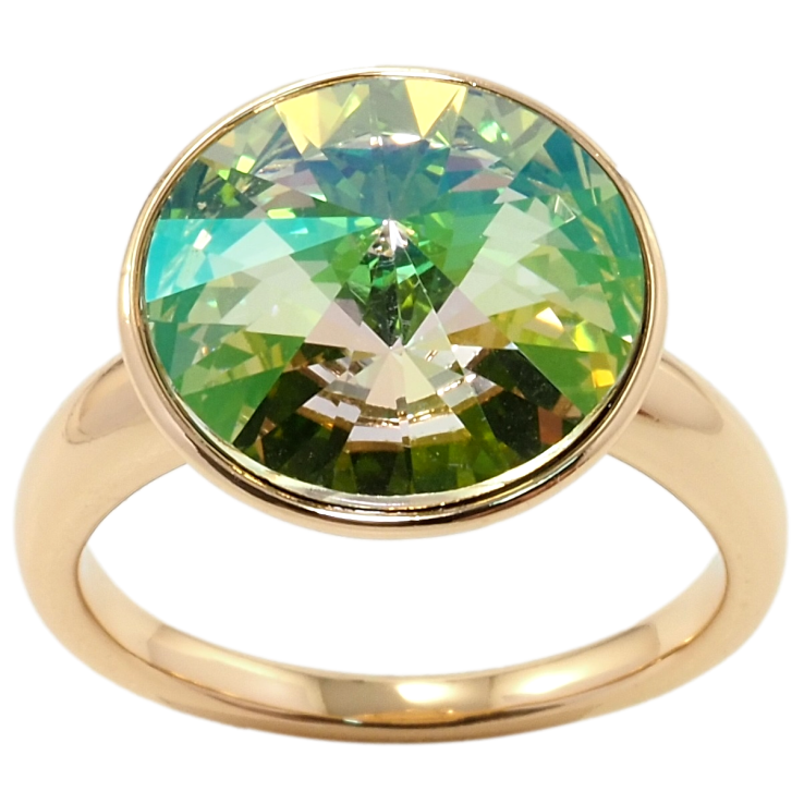 Каблучка Xuping колір 18K з кр-ми Swarovski Кристал Lime, ø 15мм фото №8 Каблучка Xuping колір 18K з кр-ми Swarovski Кристал Lime, ø 15мм фото №8