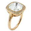 Каблучка Xuping колір 18K з кр-ми Swarovski Кристал Clear 17х17мм фото №2