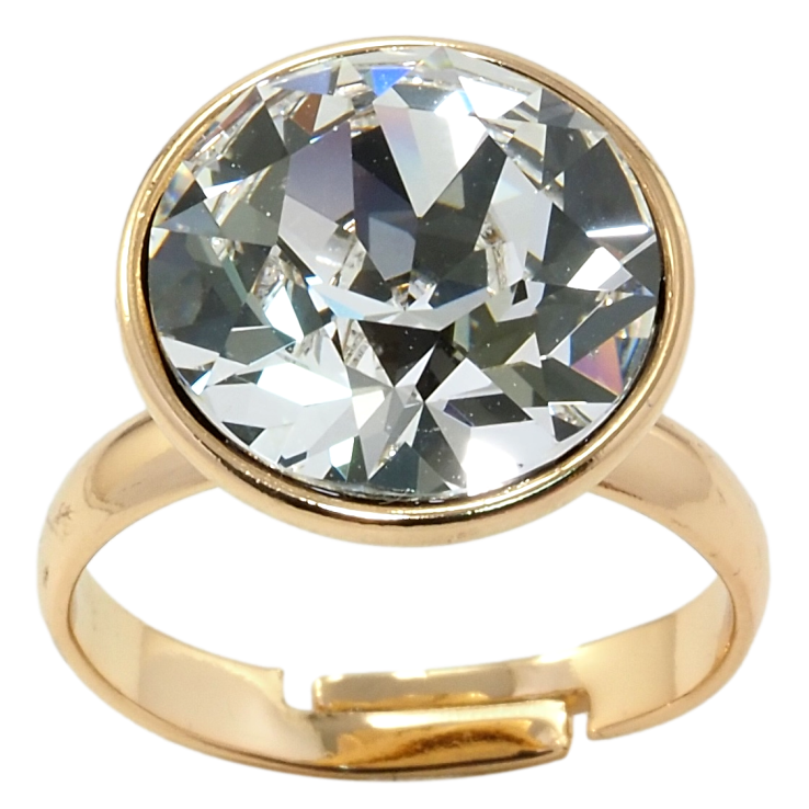 Каблучка Xuping колір 18K з кр-ми Swarovski Кристал Clear ø 15мм фото №8