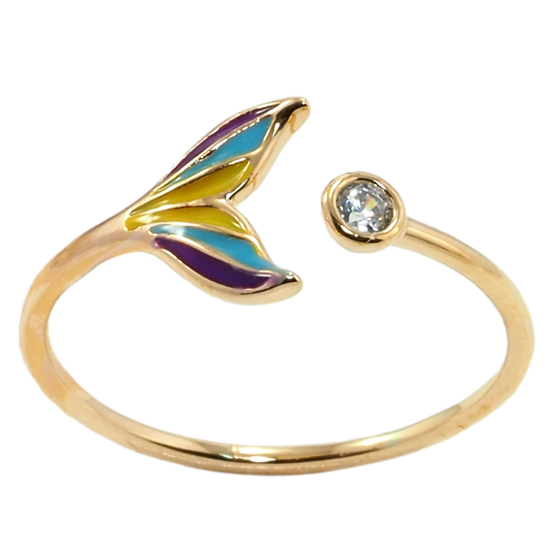 Каблучка Xuping Позолота 18K Хвіст з цирконієм фото №1 Каблучка Xuping Позолота 18K Хвіст з цирконієм фото №1