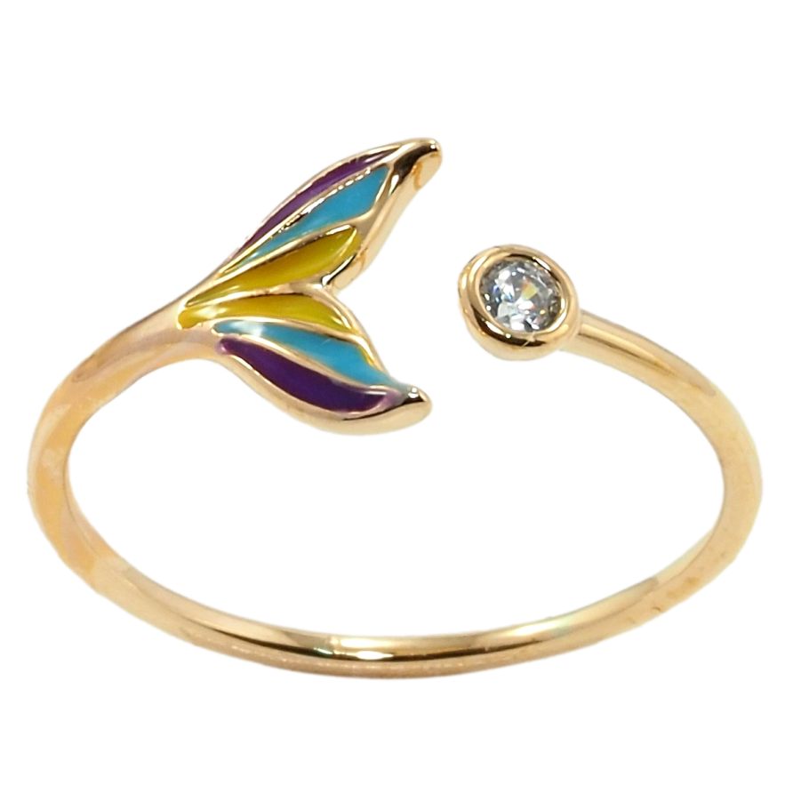 Кольцо Xuping Позолота 18K Хвост с цирконием фото №1 Кольцо Xuping Позолота 18K Хвост с цирконием фото №1