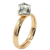 Кольцо Xuping цвет 18K с кр-ми Swarovski Кристальный куб Vitrail Medium, 6х6мм фото №2