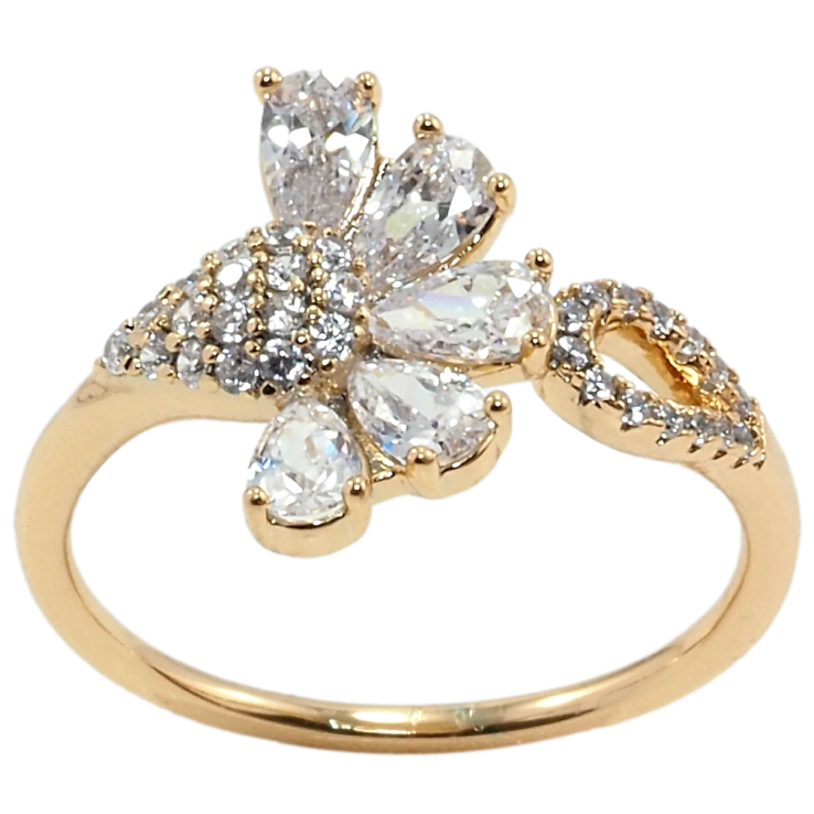 Кольцо Xuping Позолота 18K Кристальный цветок фото №18