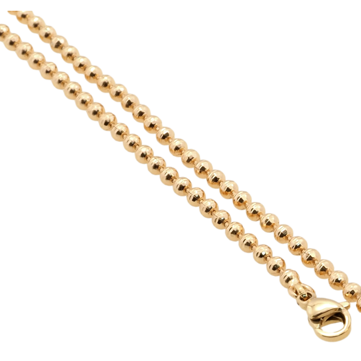 Ланцюжок Xuping Позолота 18K Плетіння Перлина довжина 49см х 2,5мм фото №2 Ланцюжок Xuping Позолота 18K Плетіння Перлина довжина 49см х 2,5мм фото №2