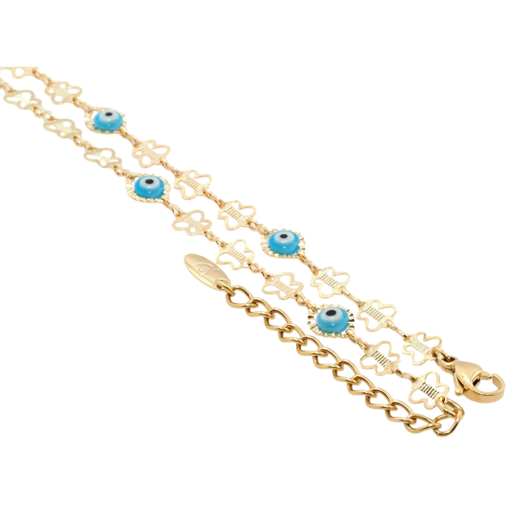 Ланцюжок Xuping Позолота 18K Метелики з оберегом Око Фатіми довжина 45-50см х 6-7мм фото №19 Ланцюжок Xuping Позолота 18K Метелики з оберегом Око Фатіми довжина 45-50см х 6-7мм фото №19