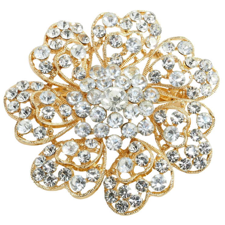 Брошь Декоративный цветок с стразами фото №22