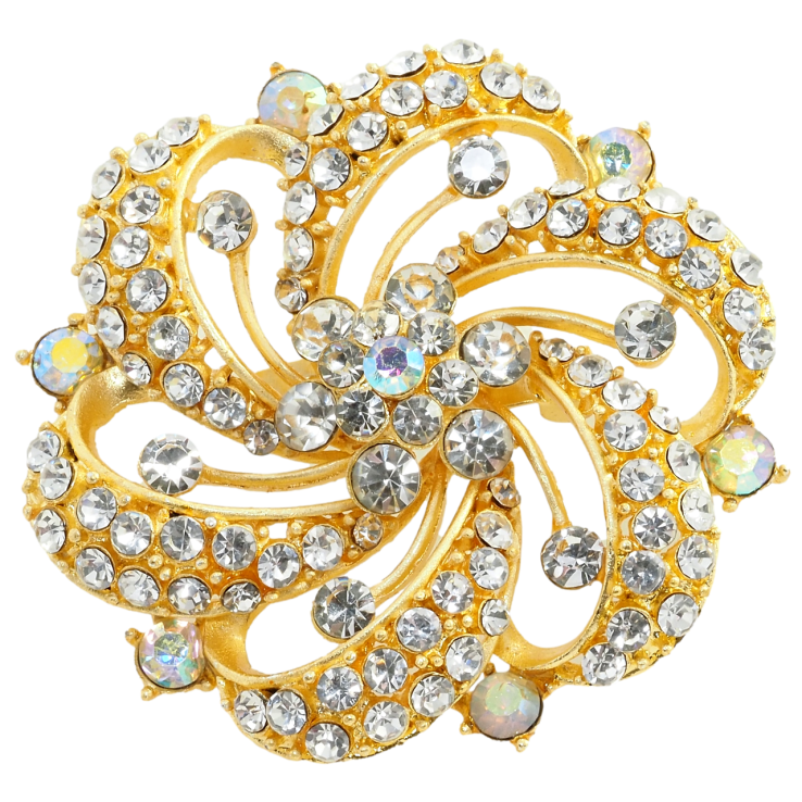 Брошка Квітка зі стразами фото №23