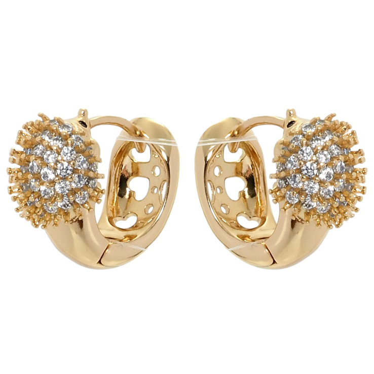 Сережки Xuping Позолота 18K колечка Їжачки фото №15 Сережки Xuping Позолота 18K колечка Їжачки фото №15