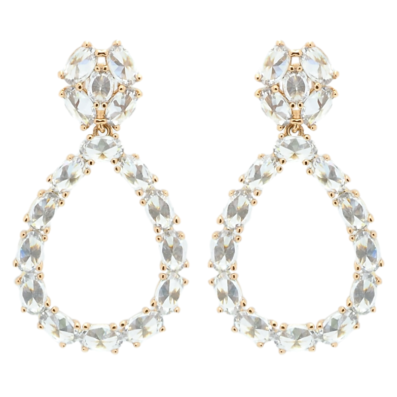 Серьги Xuping Позолота 18K пусеты Капельки с фианитами фото №1