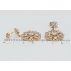 Серьги Xuping Позолота 18K пусеты Круглые подвески инкрустация цирконием фото №2