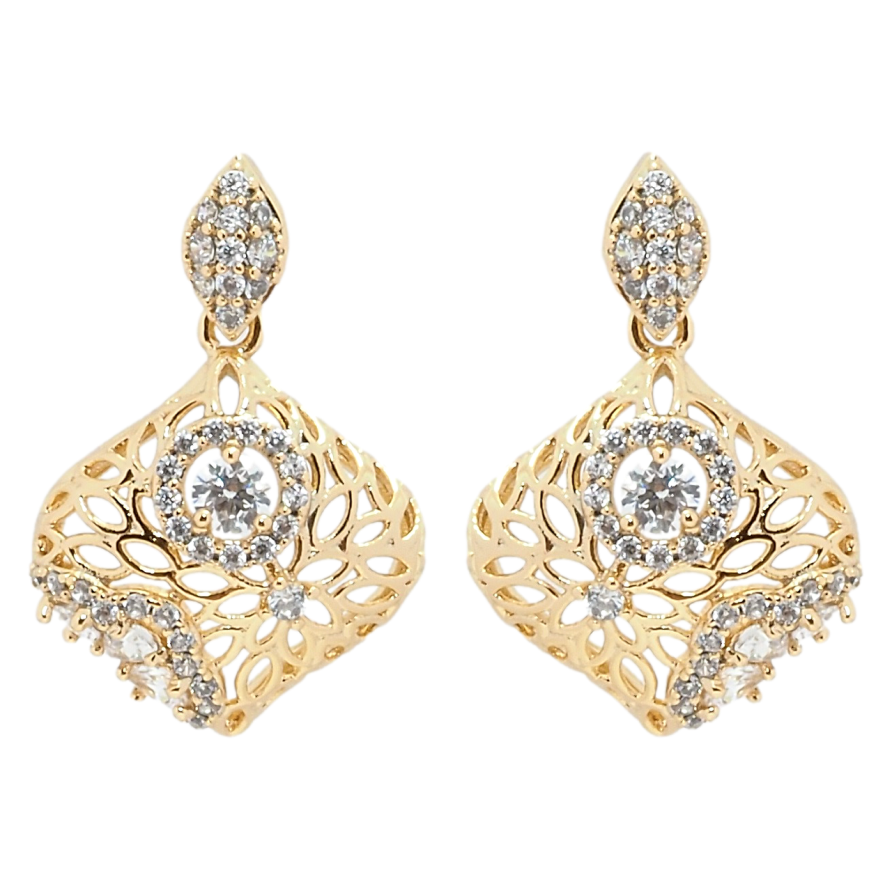 Серьги Xuping Позолота 18K пусеты Декоративные подвески с цирконием фото №1