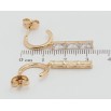 Серьги Xuping Позолота 18K пусеты Подвески из фианитов на дужках фото №2