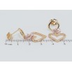 Серьги Xuping Позолота 18K пусеты Романтические подвески с розовыми фианитами фото №2