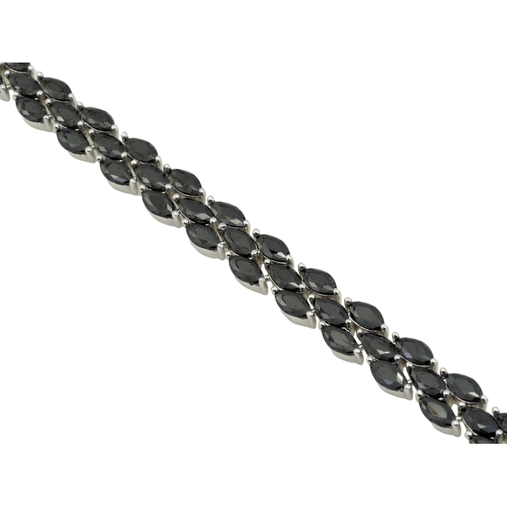 Браслет Xuping Родій Доріжка чорних фіанітів довжина з дод. замком 17,19.5см х 8мм фото №9