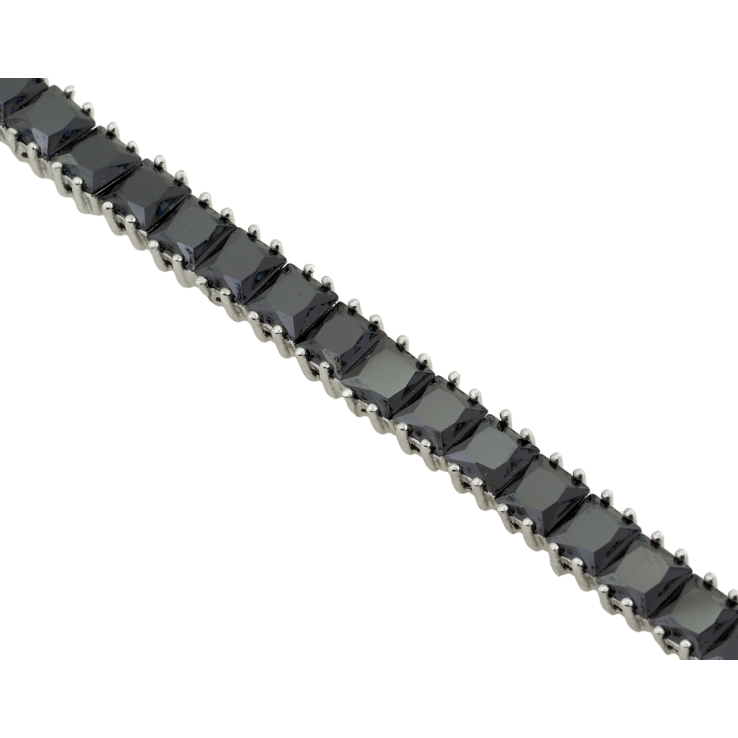 Браслет Xuping Родій Доріжка чорних фіанітів довжина з дод. замком 17,19см х 6мм фото №16