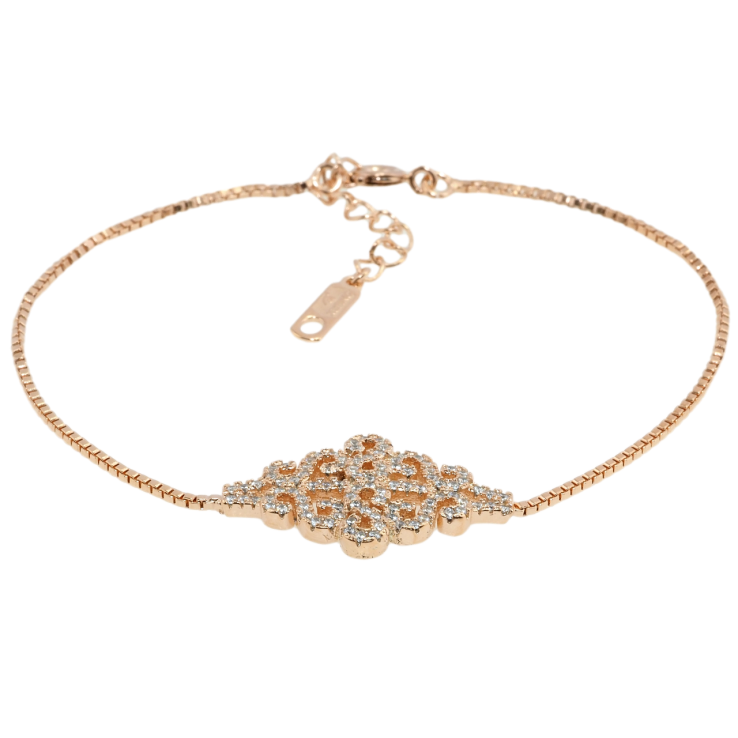 Браслет Xuping Позолота РВ Плетіння Венеціанське з ажурною вставкою довжина з доп.цеп. 19.5-22.5см х 1мм фото №14