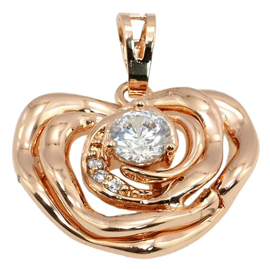 Кулон Xuping Позолота РО Сердце для цепочки до 4мм фото №1