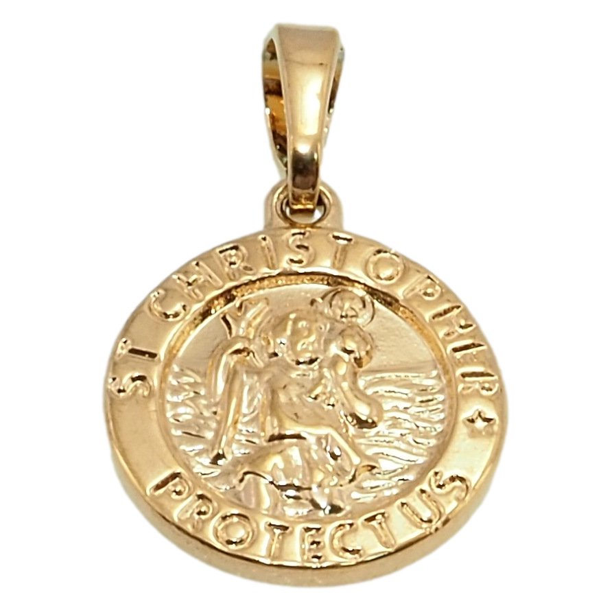 Кулон Xuping Позолота 18K Ладанка Святий Захисник Крістофер для ланцюжка до 5мм фото №1 Кулон Xuping Позолота 18K Ладанка Святий Захисник Крістофер для ланцюжка до 5мм фото №1
