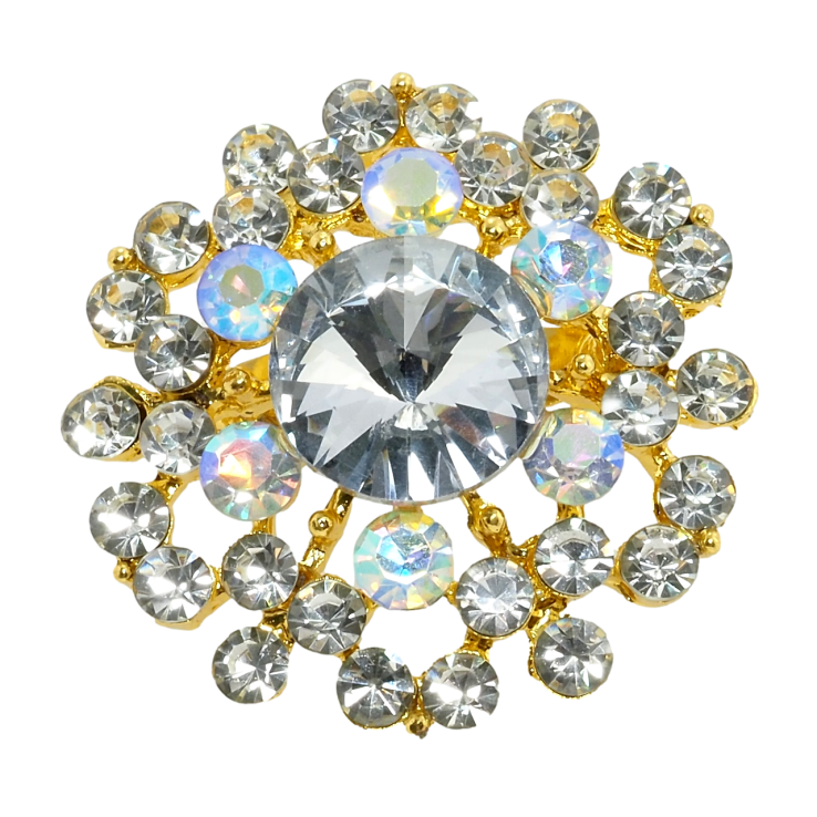 Брошка Квітка зі стразами фото №25