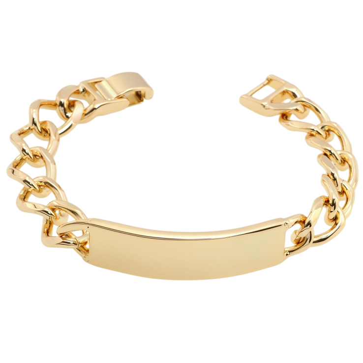 Браслет Xuping Позолота 18K Плетение Панцирное с вставкой пластина длина 20.5см х 12мм фото №12