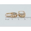 Сережки Xuping Позолота 18K колечка Замочки із вставками цирконію фото №2