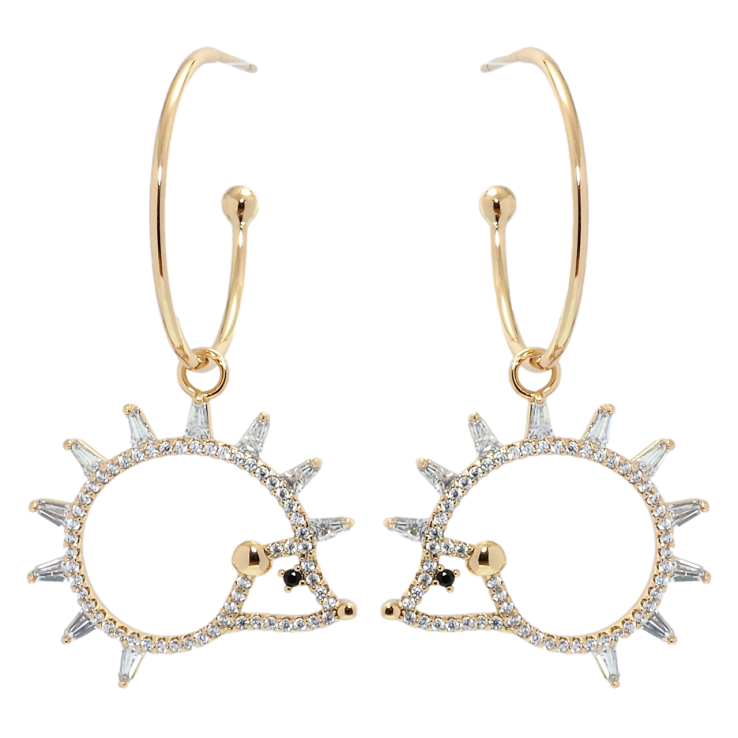 Сережки Xuping Позолота 18K пусети Їжачки фото №7