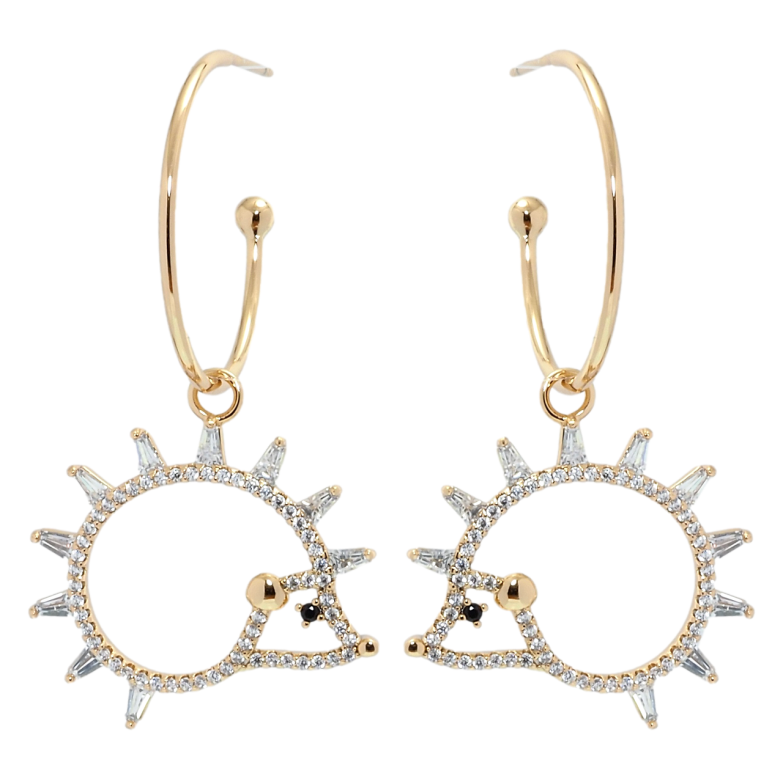 Сережки Xuping Позолота 18K пусети Їжачки фото №1