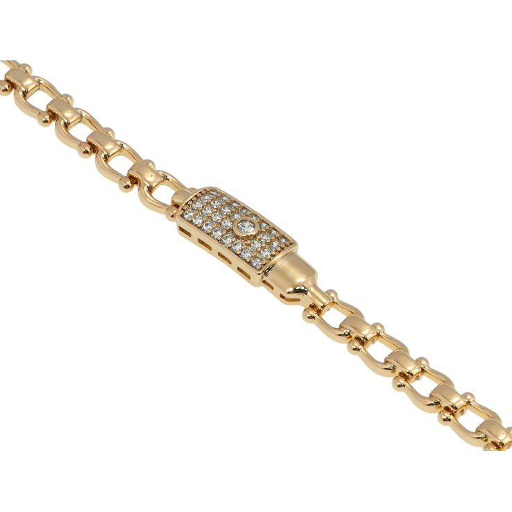 Браслет Xuping Позолота 18K Византия длина с доп.замком 17.5,19см х 5мм фото №10