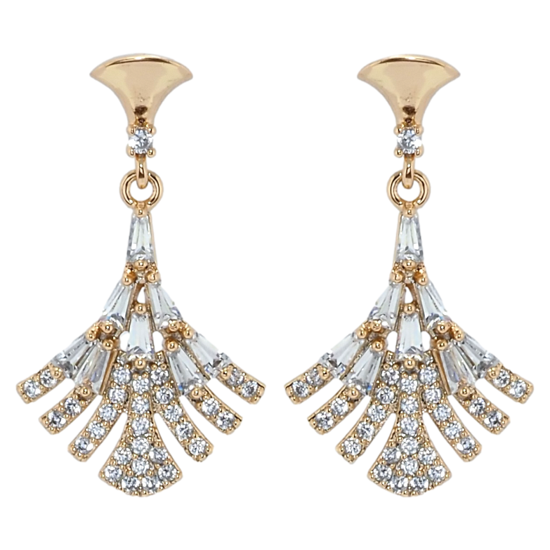 Серьги Xuping QQMM Позолота 18K пусеты Грация фото №2