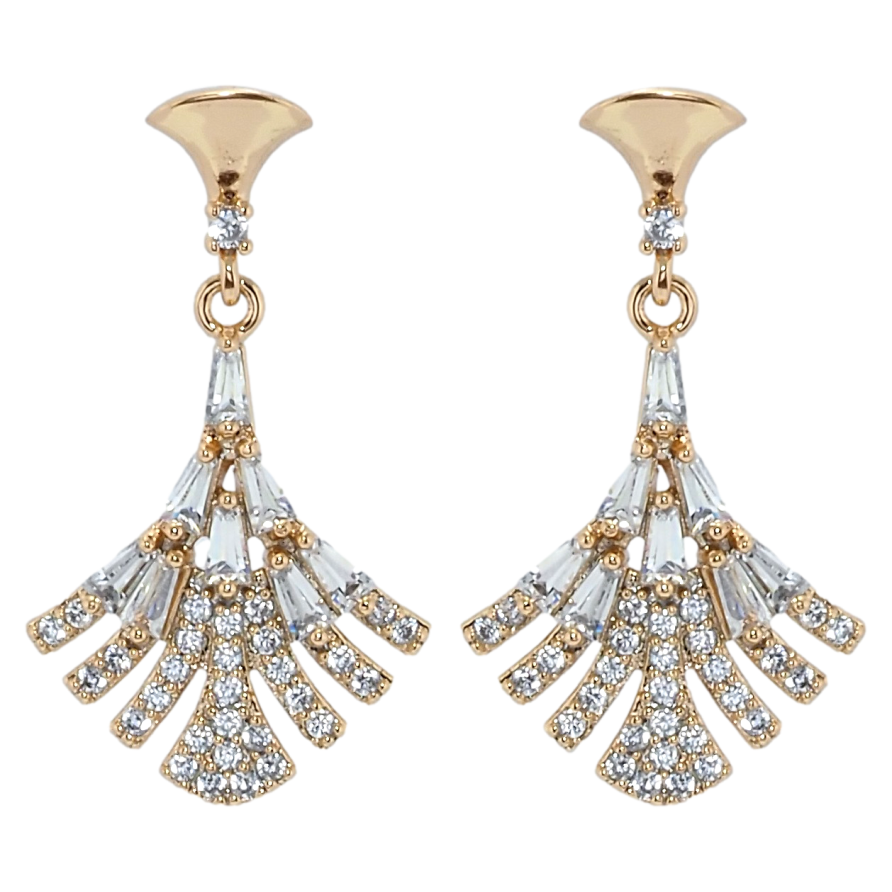 Серьги Xuping QQMM Позолота 18K пусеты Грация фото №1