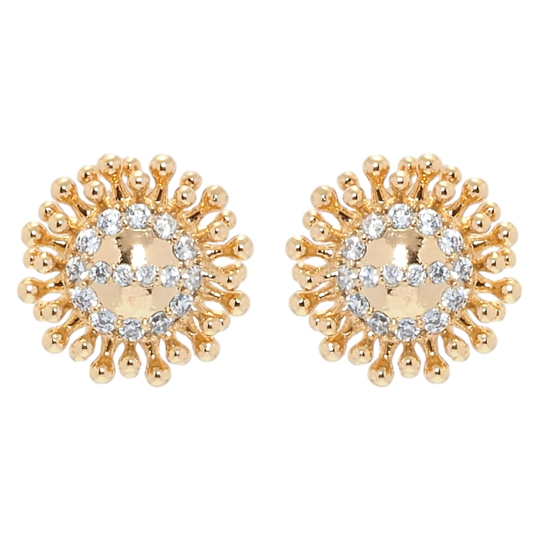 Серьги Xuping QQMM Позолота 18K пусеты Декоративные цветочки фото №1