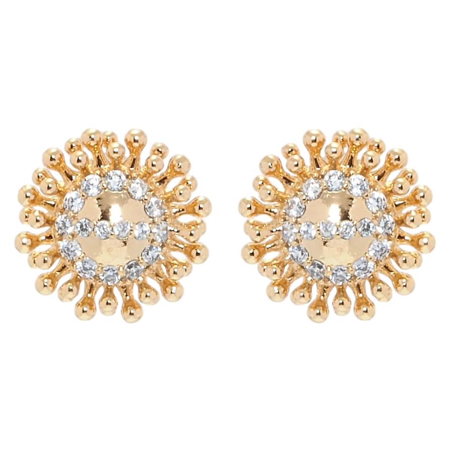 Серьги Xuping QQMM Позолота 18K пусеты Декоративные цветочки фото №1