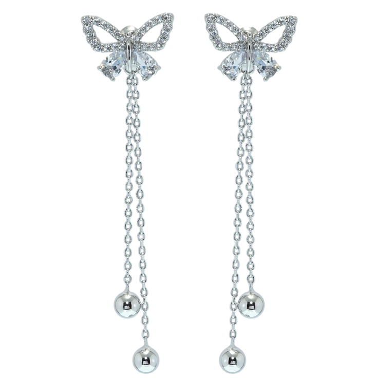 Серьги Xuping QQMM Родий пусеты Подвески бабочки фото №12