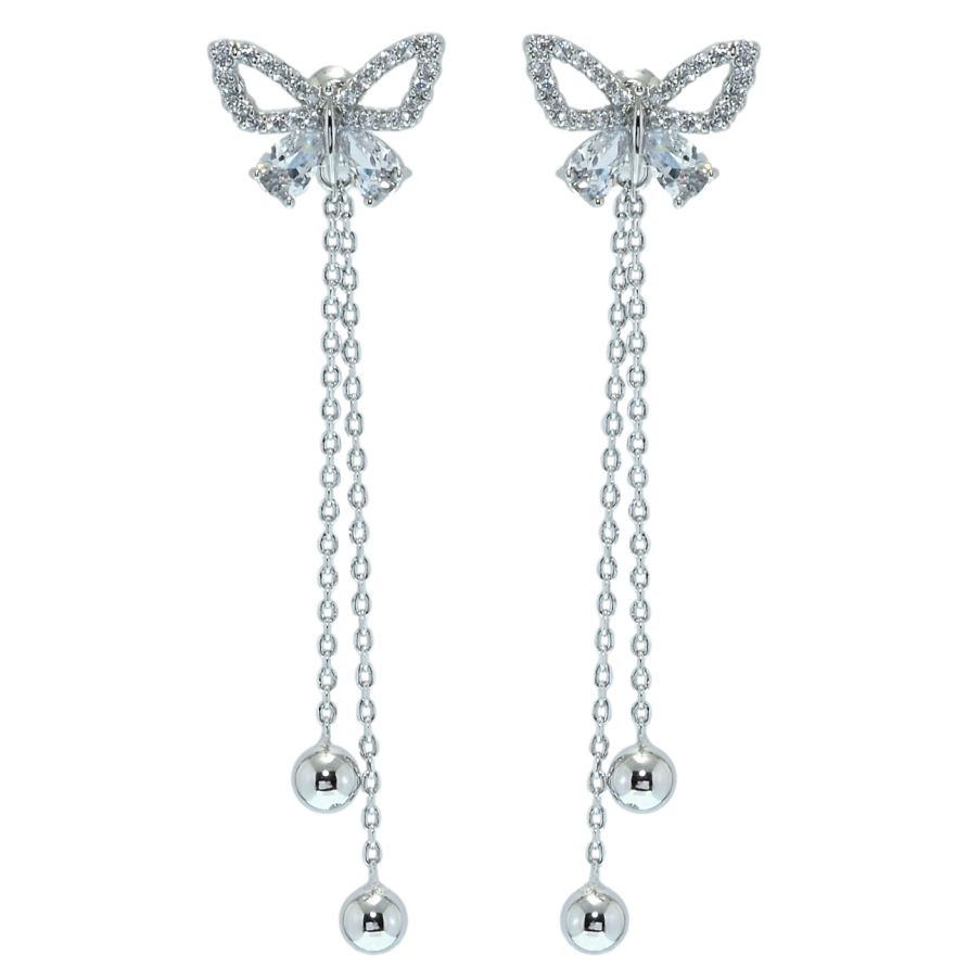 Серьги Xuping QQMM Родий пусеты Подвески бабочки фото №1