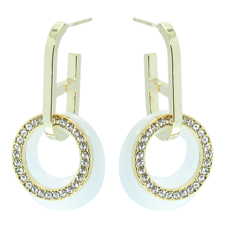 Серьги Xuping JEAN GOUJON Позолота 14K пусеты Декоративные колечки фото №1