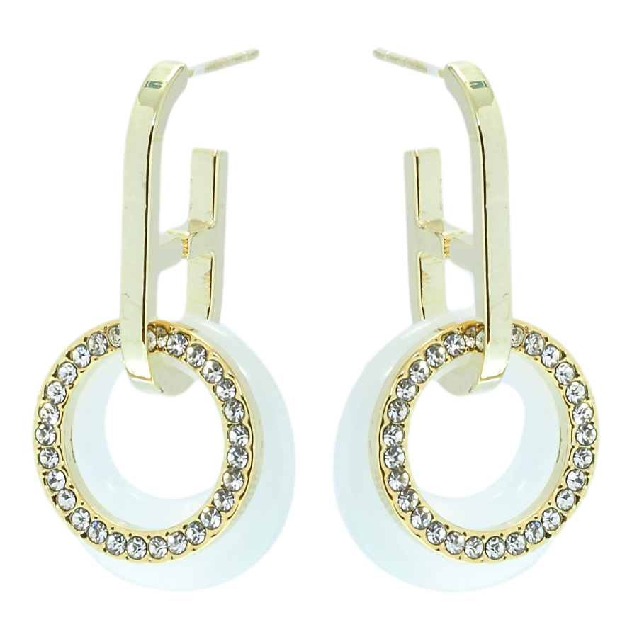 Сережки Xuping JEAN GOUJON Позолота 14K пусети Декоративні кільця фото №1