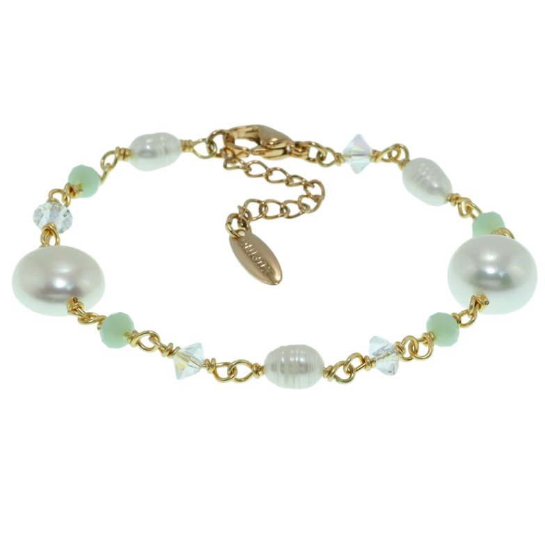 Браслети Xuping JEAN GOUJON Позолота 18K Ланцюжок з намистинами довжина з дод.ланцюжком 17-20.5см х 4-11мм фото №1