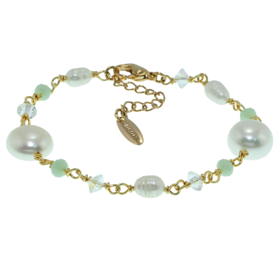 Браслет Xuping JEAN GOUJON Позолота 18K Цепочка с бусинами длина с доп.цепочкой 17-20.5см х 4-11мм фото №1